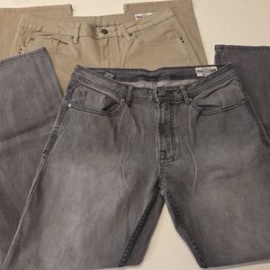 Duo! W34 L32 Buffalo Jeans Tan And Grayscale